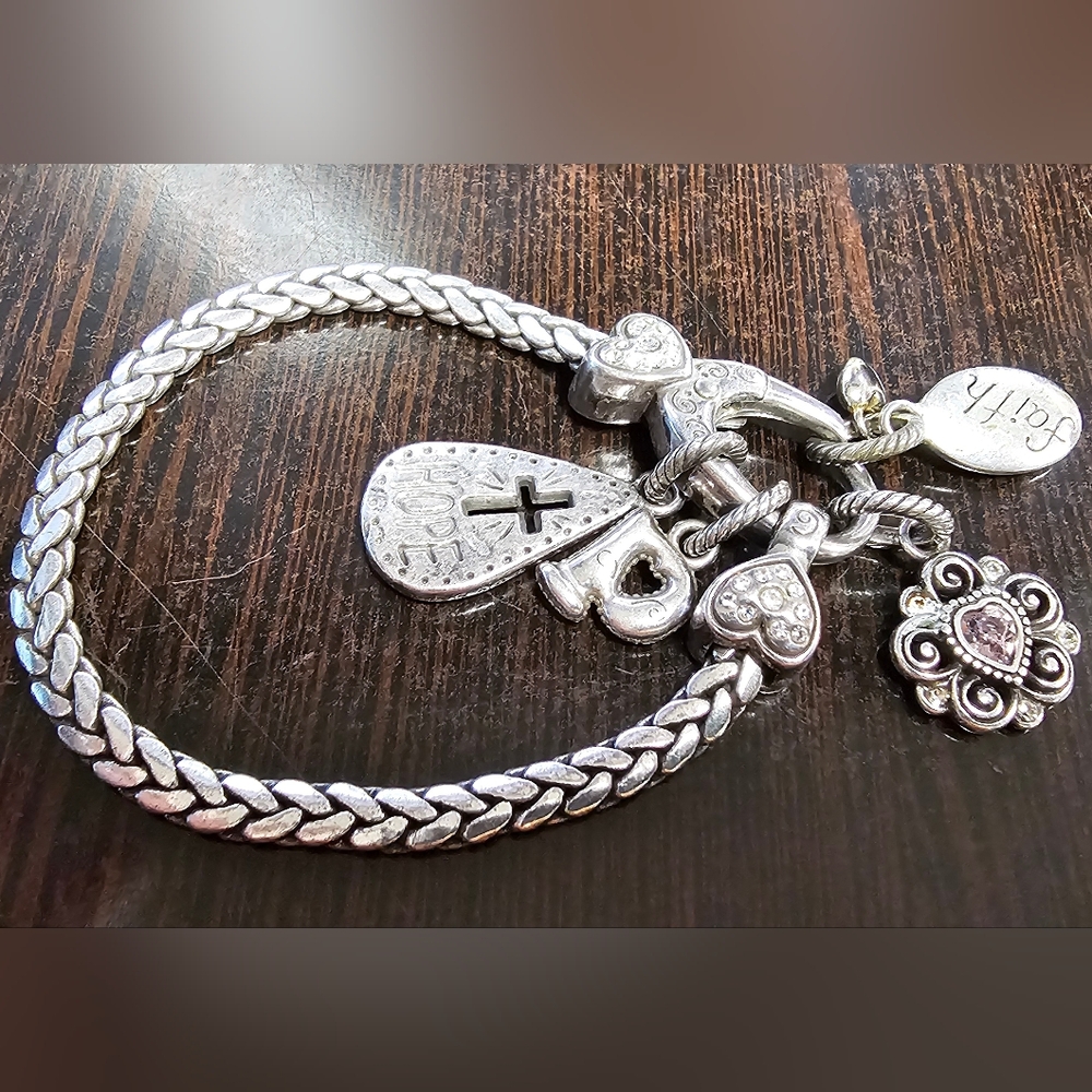 Brighton Silver Charm Bracelet With Charms